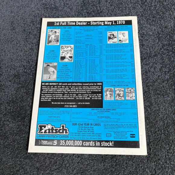 Baseball Card Price Guide Set of 4 Vintage Magazines w/ Card Inserts - 1998-1990 - Picture 10 of 16